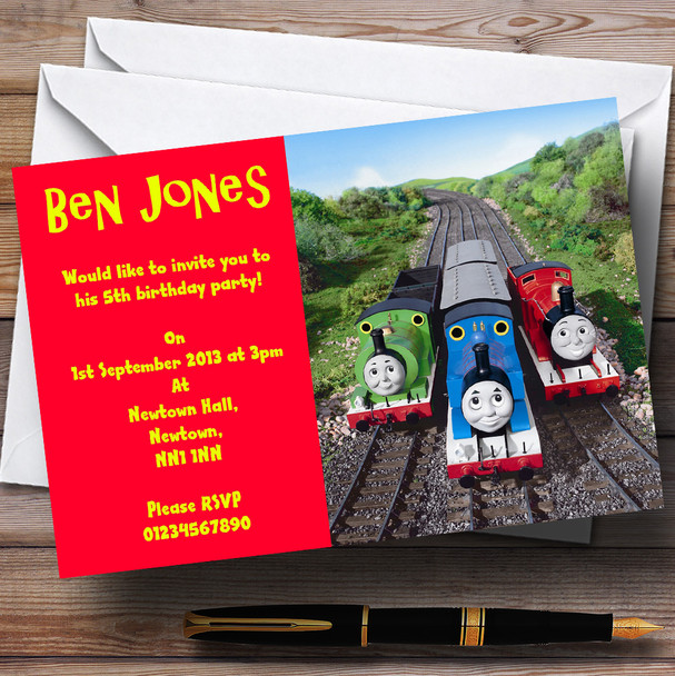 Thomas The Tank & Friends Personalized Children's Party Invitations