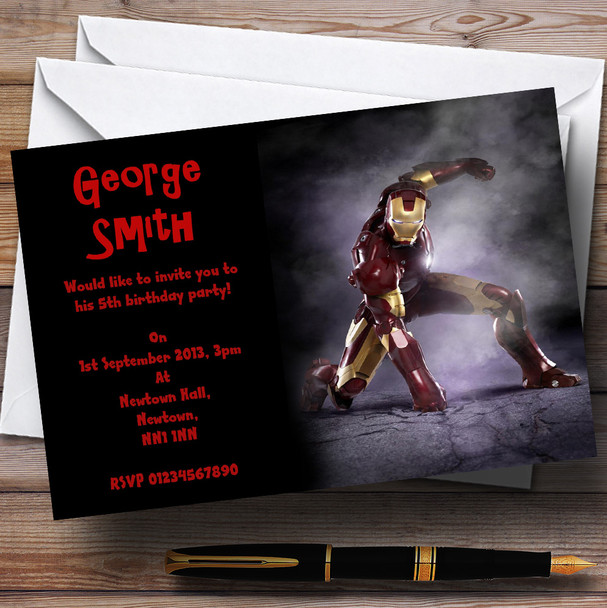 The Iron Man Personalized Children's Party Invitations