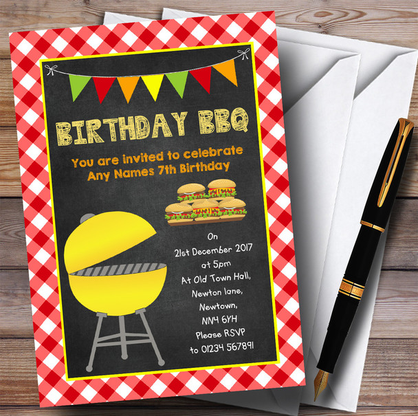Country BBQ Children's Birthday Party Invitations