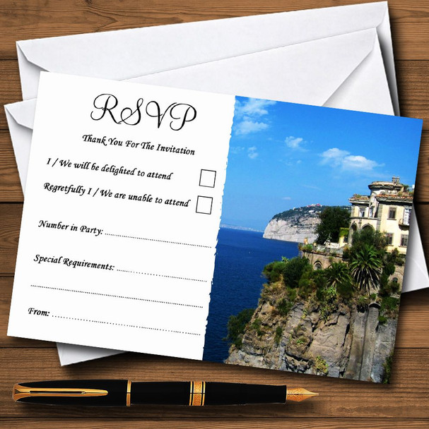 Abroad Sorrento Italy Personalized RSVP Cards