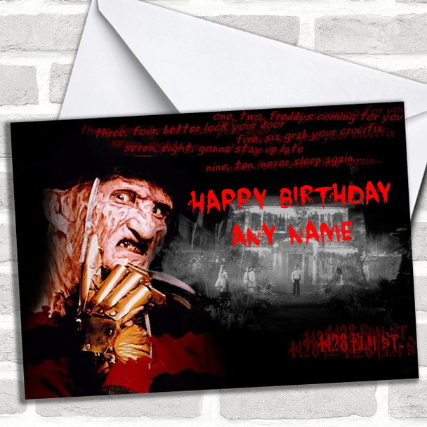 Freddy Krueger Personalized Birthday Card