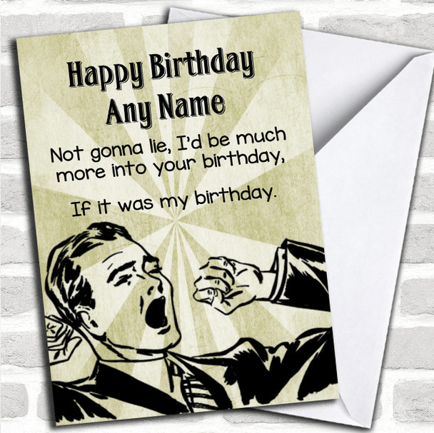 Funny Joke Boring Birthday Personalized Birthday Card