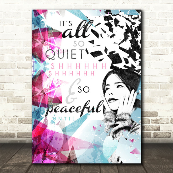 Björk It's Oh So Quiet Geometric color Splash Music Song Lyric Wall Art Print