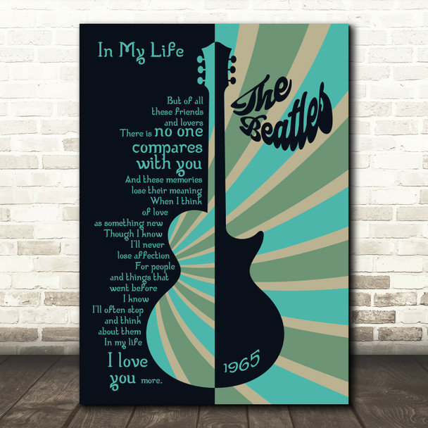 The Beatles Tell Me Why Song Lyric Music Wall Art Print - Song