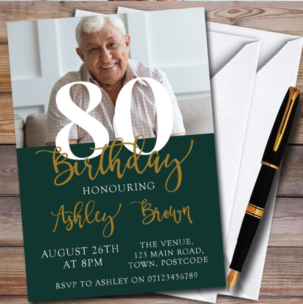 Any Age Any color Any Photo 80 personalized Birthday Party Invitations