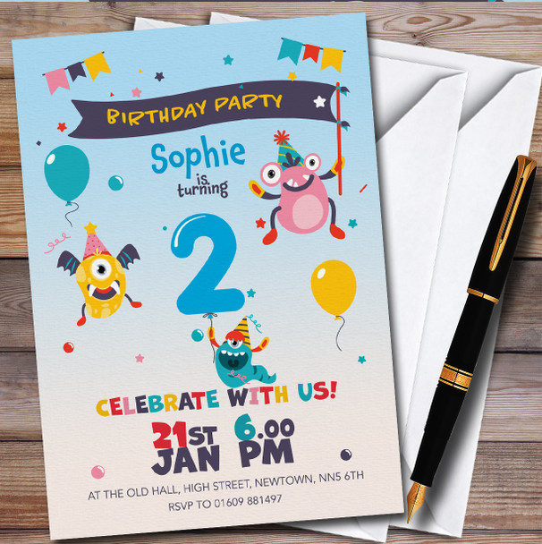 Monster Aliens 2Nd personalized Children's Kids Birthday Party Invitations Monster Aliens 2Nd personalized Children's Kids Birthday Party Invitations