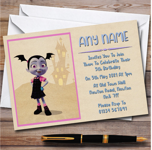 Vampirina Vintage personalized Children's Kids Birthday Party Invitations