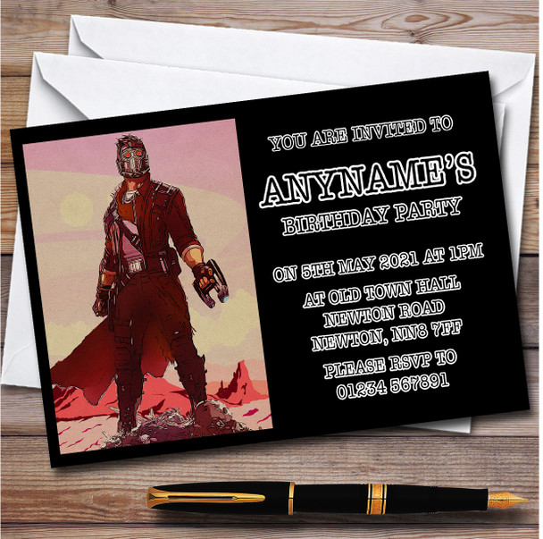 Star-Lord Retro personalized Children's Kids Birthday Party Invitations