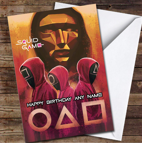 Squid Game Funny Boss Personalized Birthday Card