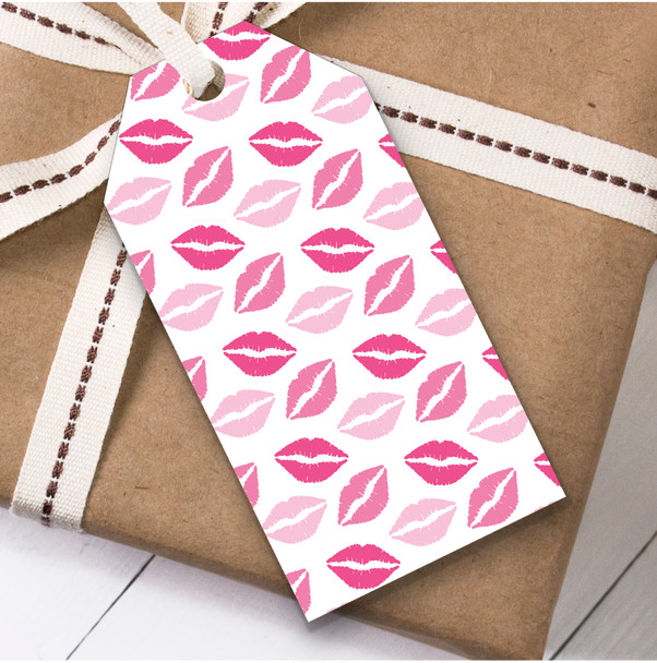 Shades Of Pink Multiple Lip Random Birthday Present Favor Gift Tags
