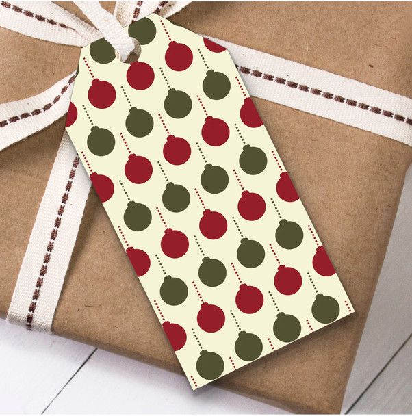 Green And Red Hanging Barbells Christmas Present Favor Gift Tags