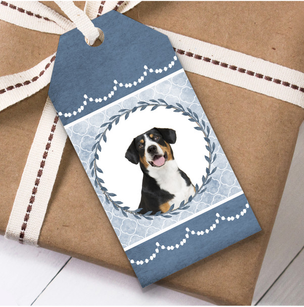 Entlebucher Mountain Dog Blue Birthday Present Favor Gift Tags