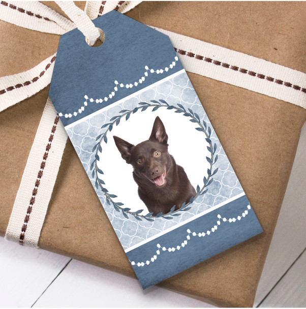 Australian Kelpie Dog Blue Birthday Present Favor Gift Tags