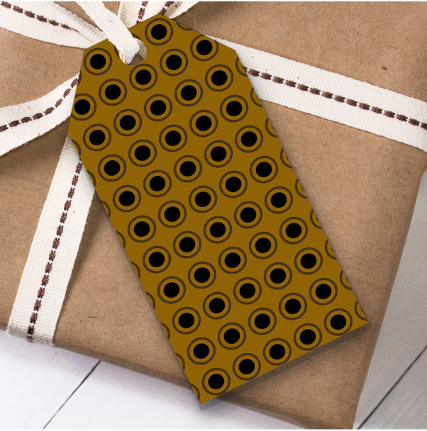 Gold Black Dots Multiple Birthday Present Favor Gift Tags