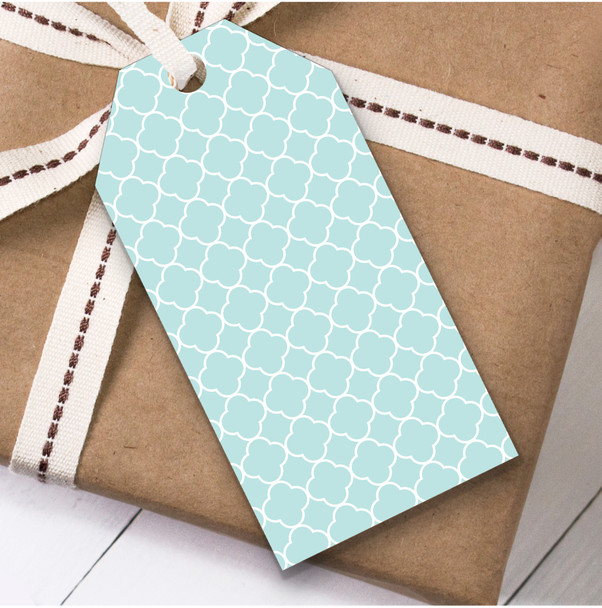 Sky Blue Clover Multiple Birthday Present Favor Gift Tags