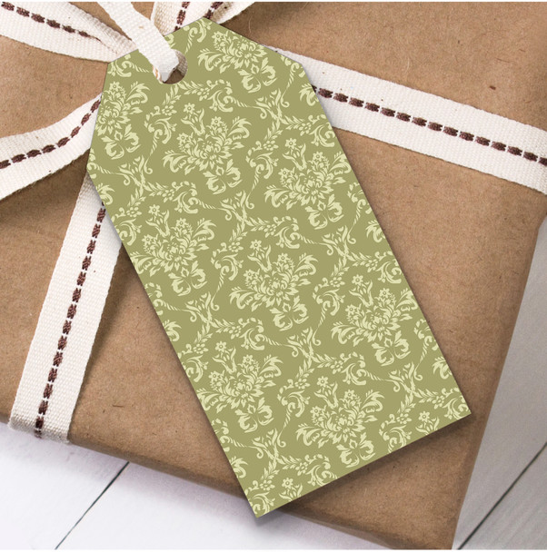 Vintage Damask Repeat Birthday Present Favor Gift Tags