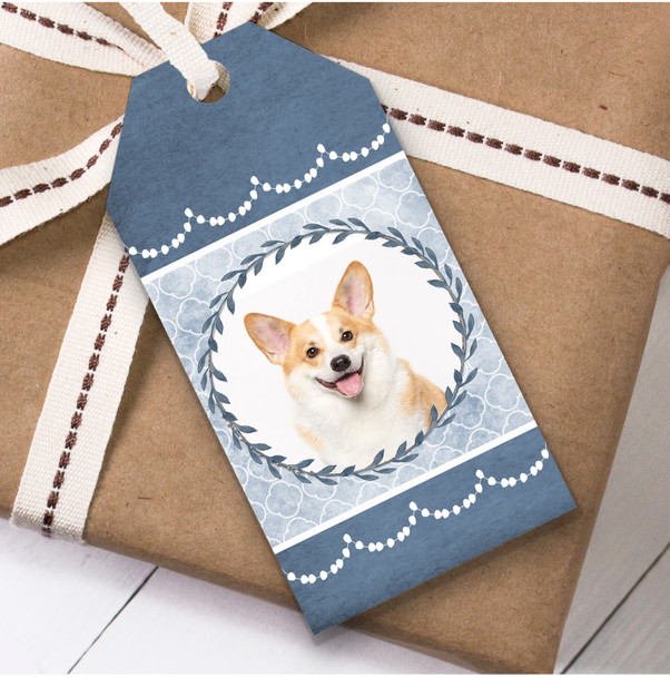 Welsh Corgi Dog Blue Birthday Present Favor Gift Tags