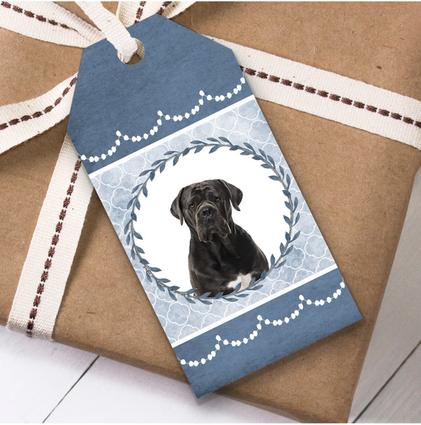 Cane Corso Dog Blue Birthday Present Favor Gift Tags
