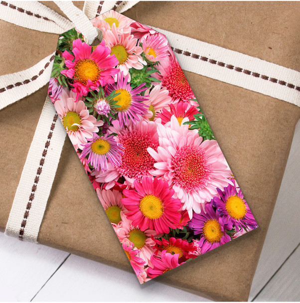 Bright Flowers Birthday Present Favor Gift Tags