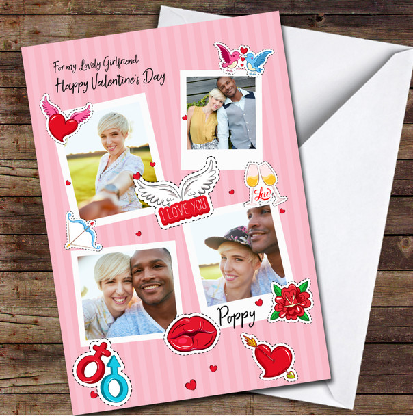 Your Photos Decorative Frames With Love Elements Valentine's Day Card
