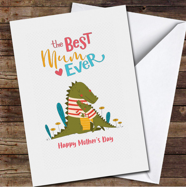 Crocodile Mum And Baby Personalized Mother's Day Card