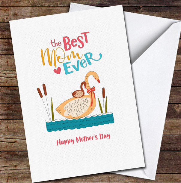 Duck Mom With Baby Personalized Mother's Day Card