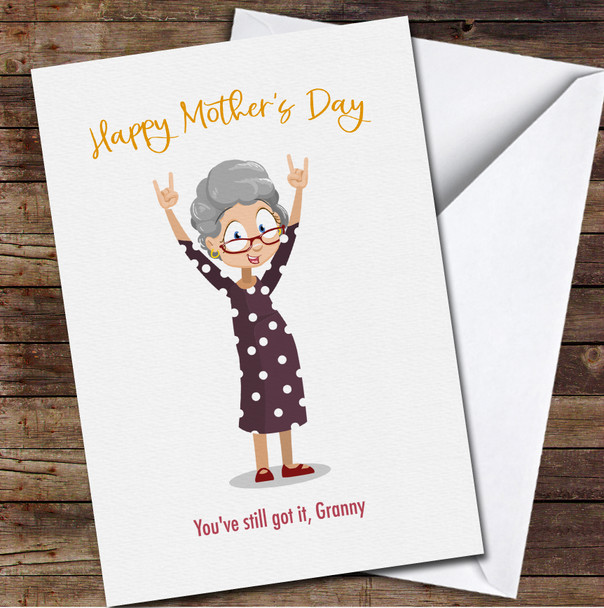 Cool Grandma Personalized Mother's Day Card