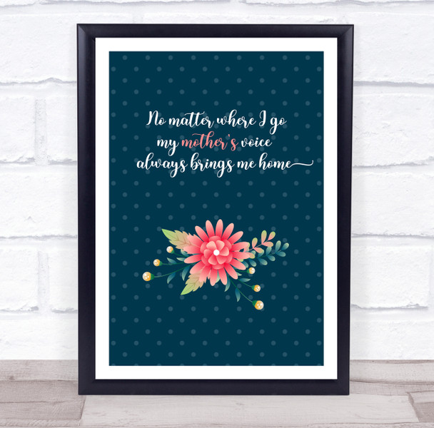 Mothers Day Quote With Flower Personalized Gift Art Print