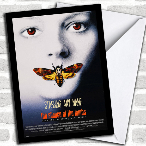 Spoof Silence Of The Lambs Movie Film Poster Personalized Birthday Card