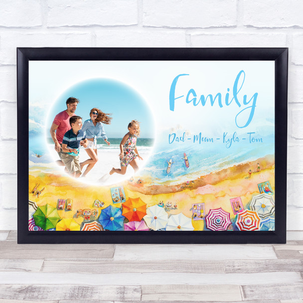 Beach Personalized Photo Family Personalized Gift Art Print