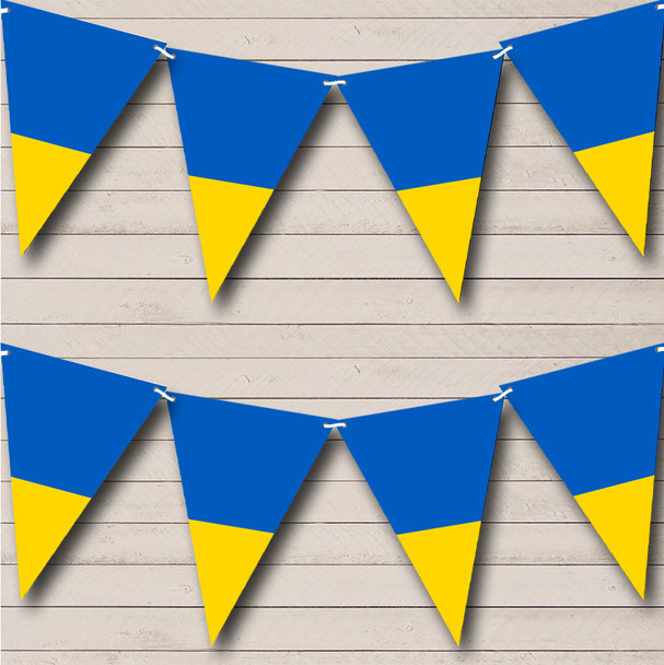 Blank Ukraine Solidarity Flag Colours Bunting