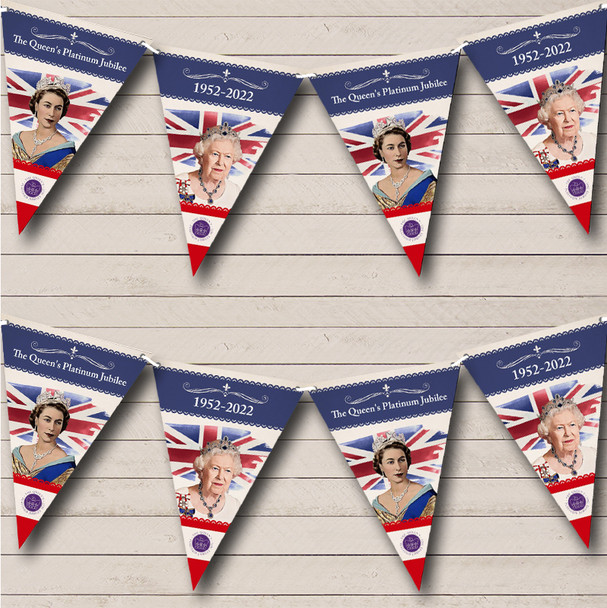 Queen 70 Years Platinum Jubilee Personalised Party Bunting