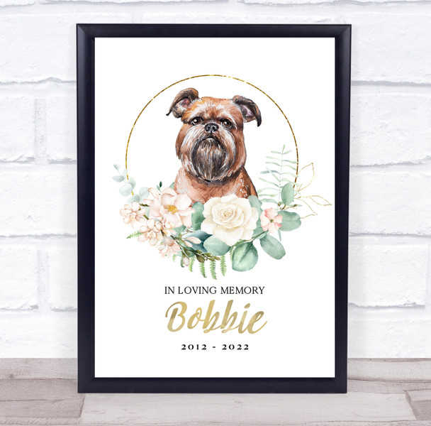 Dog Memorial In Loving Memory Style 11 Personalized Gift Print