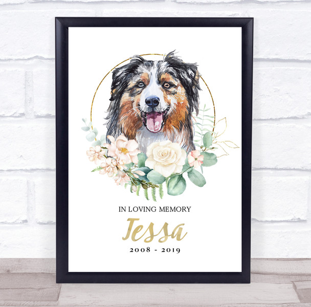 Dog Memorial In Loving Memory Style 16 Personalized Gift Print