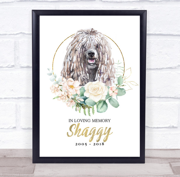 Dog Memorial In Loving Memory Style 17 Personalized Gift Print