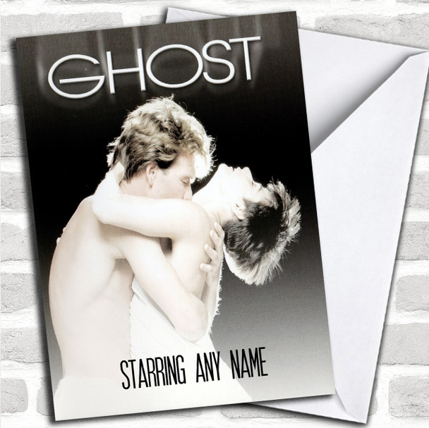 Spoof Ghost Movie Film Poster Personalized Birthday Card