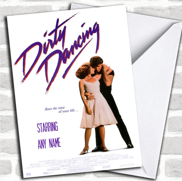 Spoof Dirty Dancing Movie Film Poster Personalized Birthday Card