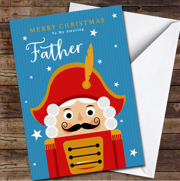 Father Nutcracker Any Text Personalized Christmas Card