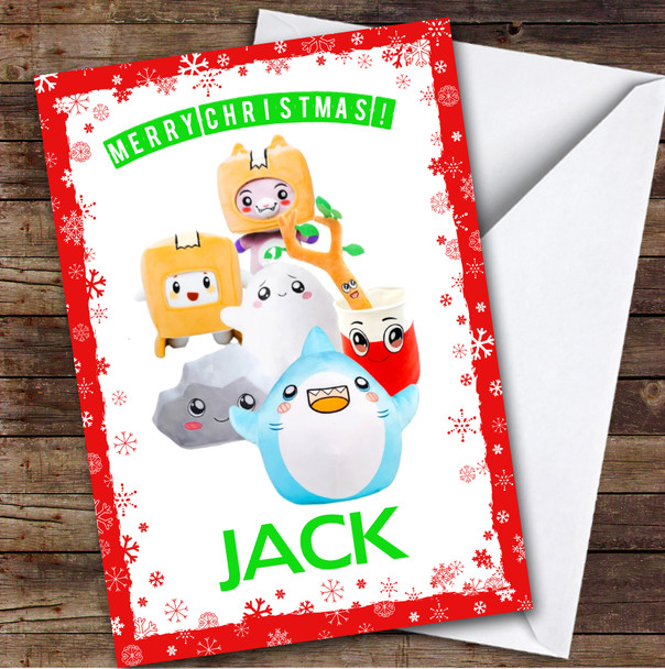 Lankybox  Plushies Personalized Kids Children's Christmas Card