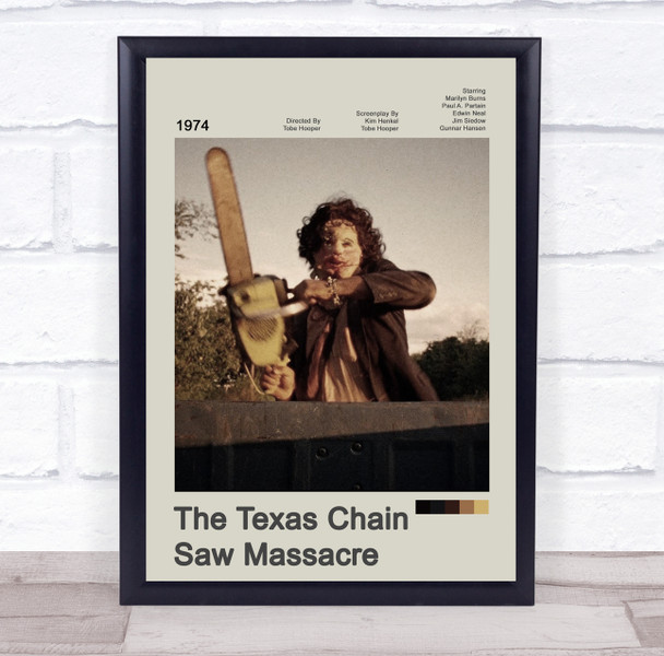 The Texas Chain Saw Massacre Movie Polaroid Vintage Film Wall Art Poster Print