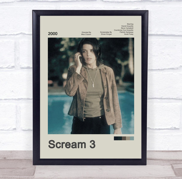 Scream 3 Movie Polaroid Vintage Film Wall Art Poster Print