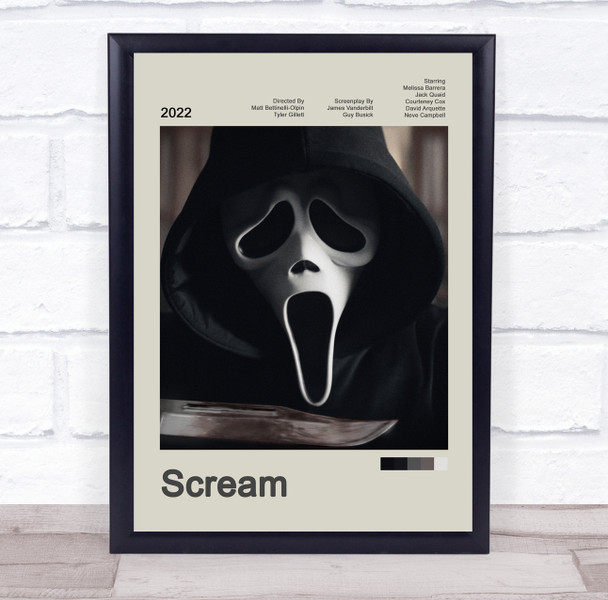 Scream 5 Movie Polaroid Vintage Film Wall Art Poster Print