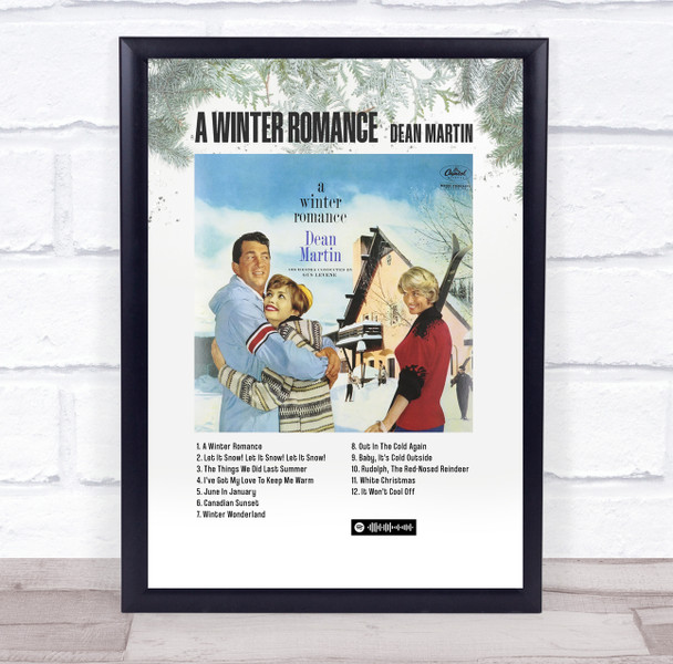 Dean Martin A Winter Romance Music Polaroid Vintage Music Wall Art Poster Print