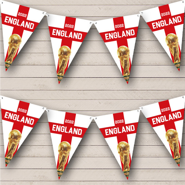 Football 2022 World Cup England Trophy personalized Any Text Banner Bunting