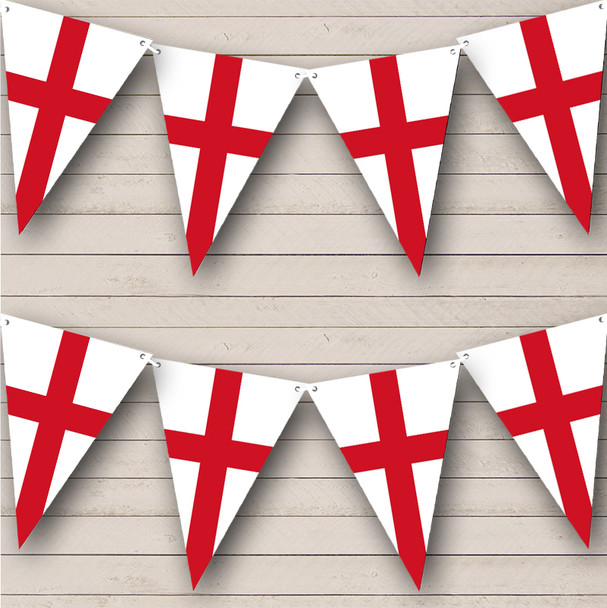 Saint George's Cross England Flag personalized Any Text Banner Bunting