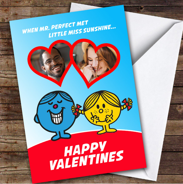 Mr Men & Little Miss Photo Romantic Personalized Valentine's Day Card