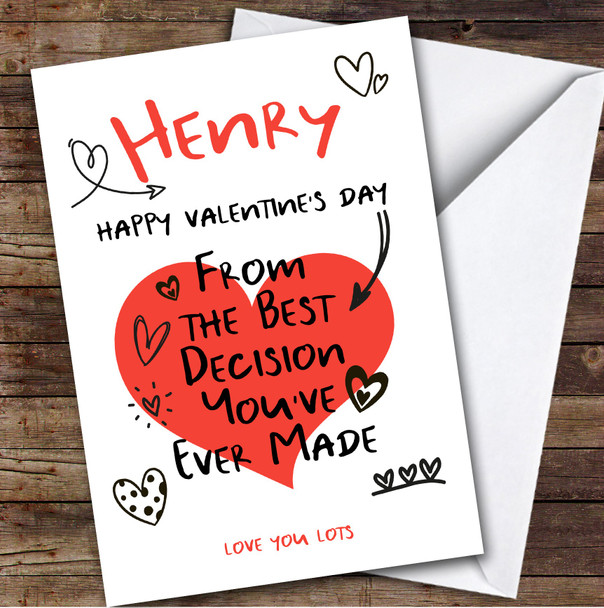 Personalized Funny Love Note Valentines Card