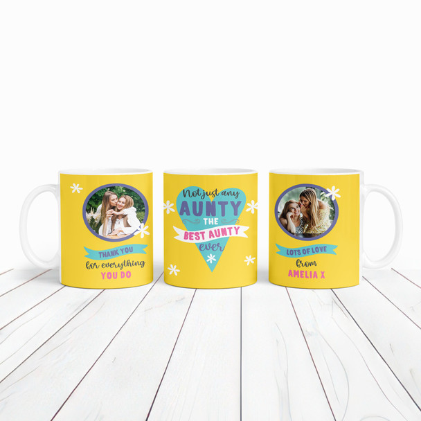 The Best Ever Aunty Gift Photo Yellow Tea Coffee Personalized Mug