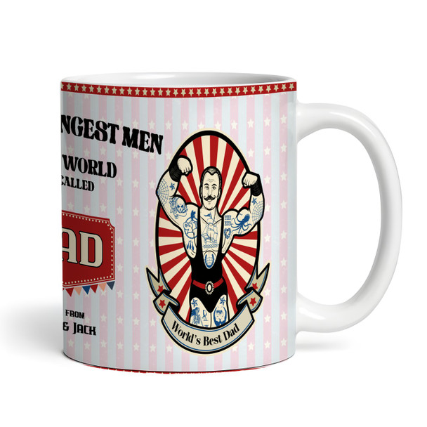 World's Best Dad Gift Circus Vintage Style Tea Coffee Personalized Mug