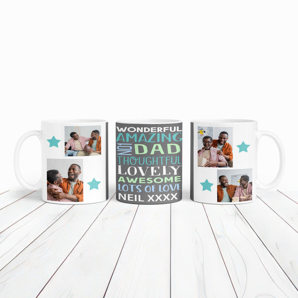4 Photos Amazing Dad Gift Tea Coffee Personalized Mug